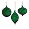 Melrose Swirl Christmas Ball Onion and Drop Ornaments - 6.5" - Green - 6ct